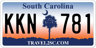 SC license plate KKN781
