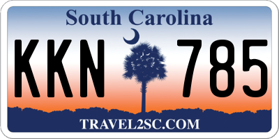 SC license plate KKN785