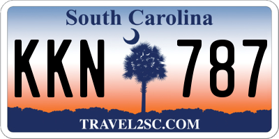 SC license plate KKN787
