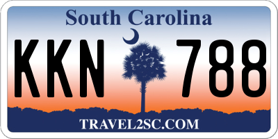SC license plate KKN788