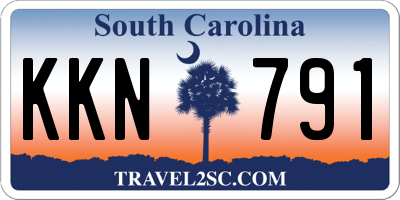 SC license plate KKN791
