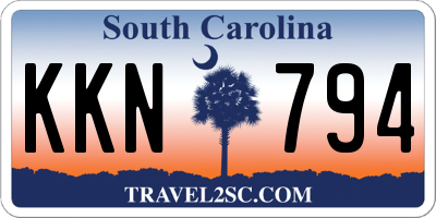 SC license plate KKN794