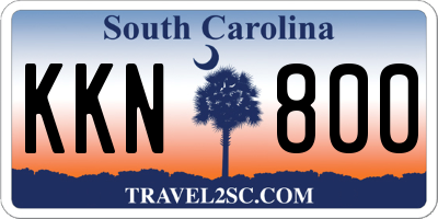 SC license plate KKN800