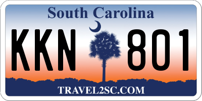 SC license plate KKN801