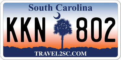 SC license plate KKN802
