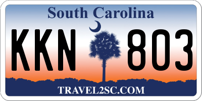 SC license plate KKN803