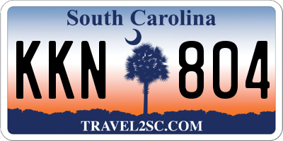 SC license plate KKN804