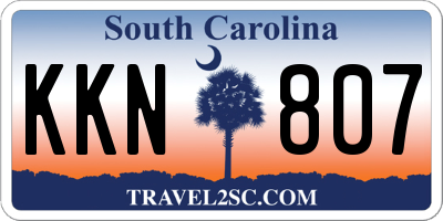 SC license plate KKN807