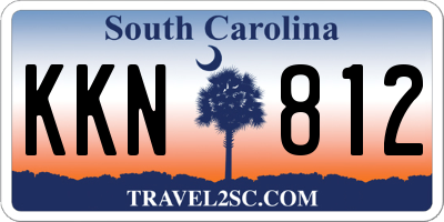 SC license plate KKN812