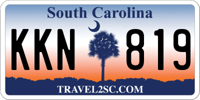 SC license plate KKN819