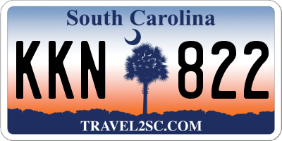 SC license plate KKN822