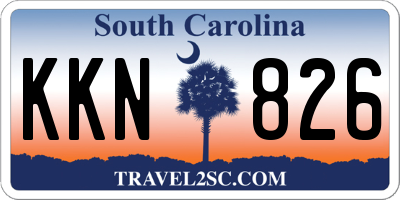 SC license plate KKN826