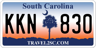 SC license plate KKN830