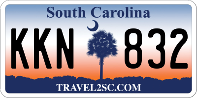SC license plate KKN832