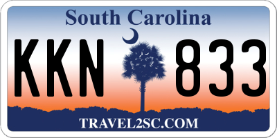 SC license plate KKN833