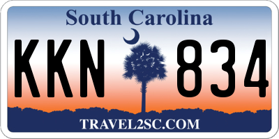 SC license plate KKN834