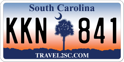 SC license plate KKN841