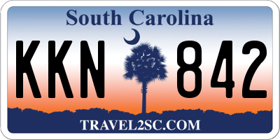 SC license plate KKN842