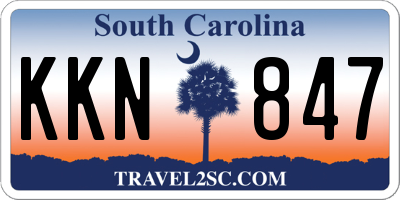 SC license plate KKN847