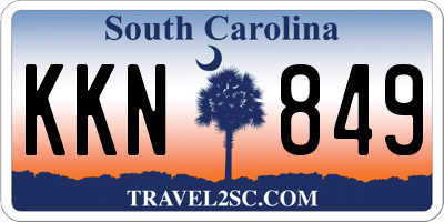 SC license plate KKN849