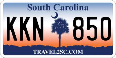 SC license plate KKN850