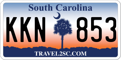 SC license plate KKN853