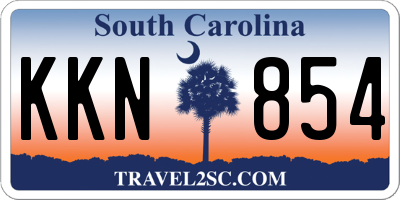 SC license plate KKN854