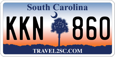SC license plate KKN860
