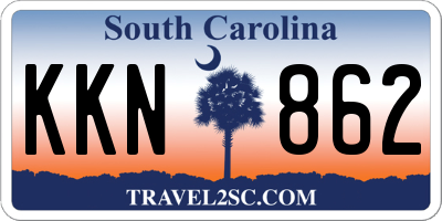 SC license plate KKN862