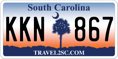 SC license plate KKN867