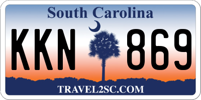 SC license plate KKN869