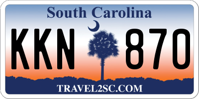 SC license plate KKN870