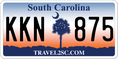 SC license plate KKN875