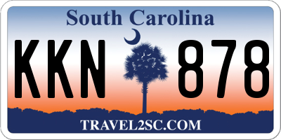 SC license plate KKN878