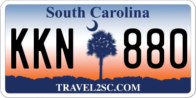 SC license plate KKN880