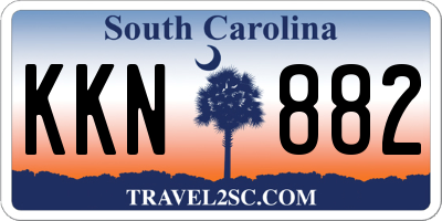 SC license plate KKN882