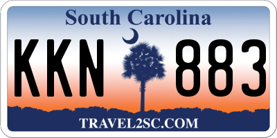 SC license plate KKN883