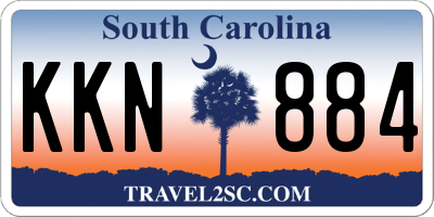 SC license plate KKN884