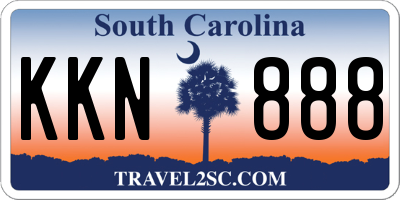 SC license plate KKN888