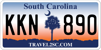 SC license plate KKN890