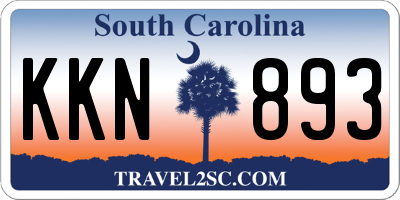 SC license plate KKN893