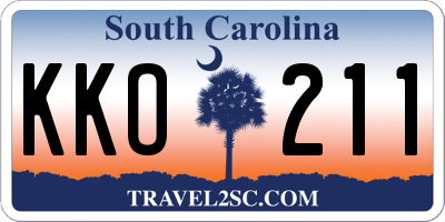 SC license plate KKO211