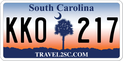 SC license plate KKO217