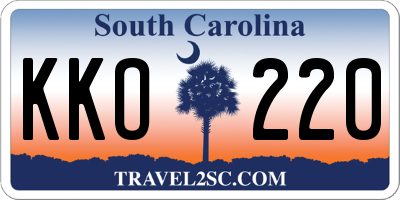 SC license plate KKO220