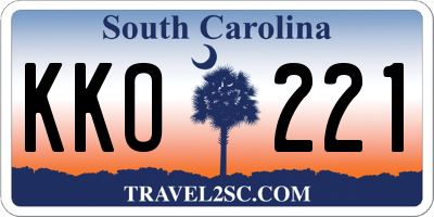 SC license plate KKO221