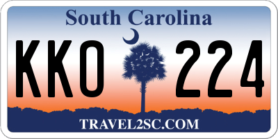 SC license plate KKO224
