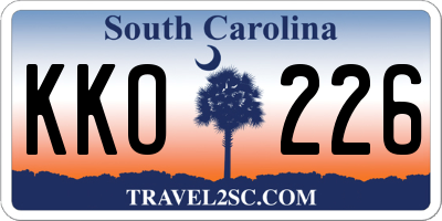 SC license plate KKO226