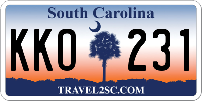 SC license plate KKO231