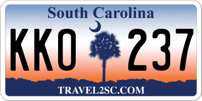 SC license plate KKO237