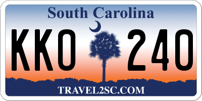 SC license plate KKO240